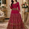 Luxury 2 Piece Lehenga Kurti Set for Women with Embroidered Kurti and Matching Lehenga
