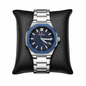 NAVIFORCE men's blue dial stainless steel watch