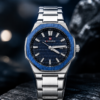 NAVIFORCE men's blue dial stainless steel watch
